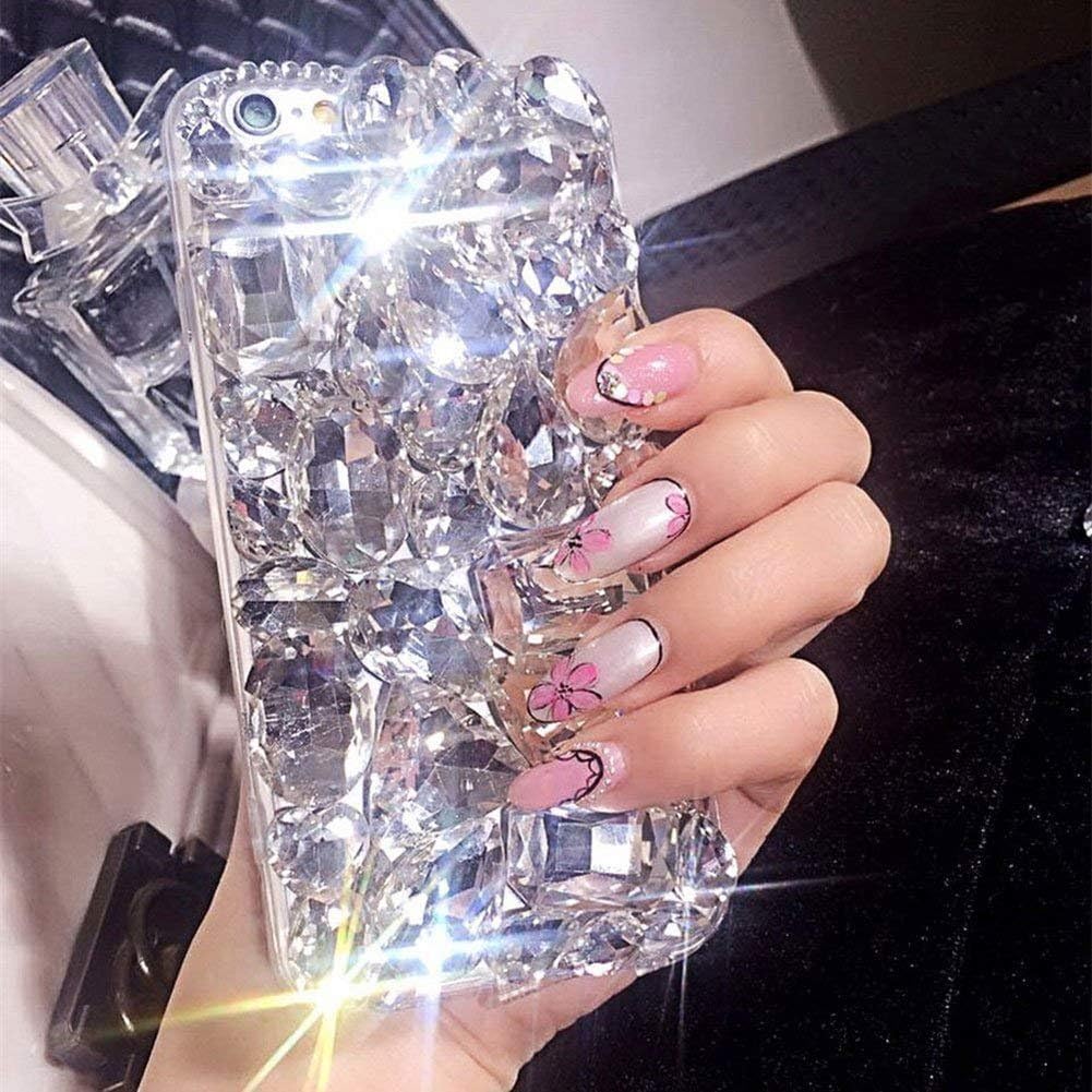 Luxury 3D Handmade Rhinestone Bling Diamond Glitter Case for Samsung Galaxy J7 2018/J7 Aero/J7 Aura/J7 Top/J7 Refine/J7