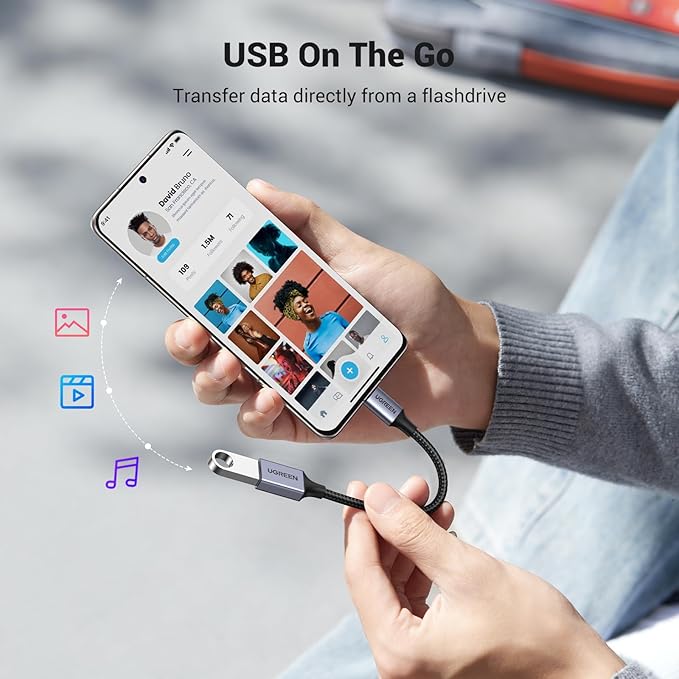 UGREEN USB C to USB A Adapter 2 Pack,USB C Male to USB Female Adapter Compatible with Samsung S23 Ultra MacBook Pro 2023 / Air 2022 iPad Pro/Mini,Thunderbolt 4/3 Device