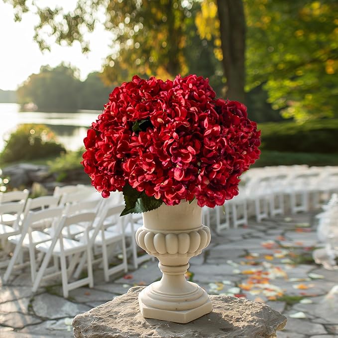 10PCS Faux Hydrangea Flower Hydrangea Artificial Flowers Hydrangea Bouquet Faux Flower Table Centerpieces for Home Wedding Bridal Bouquet Office Party DIY Floral Decor