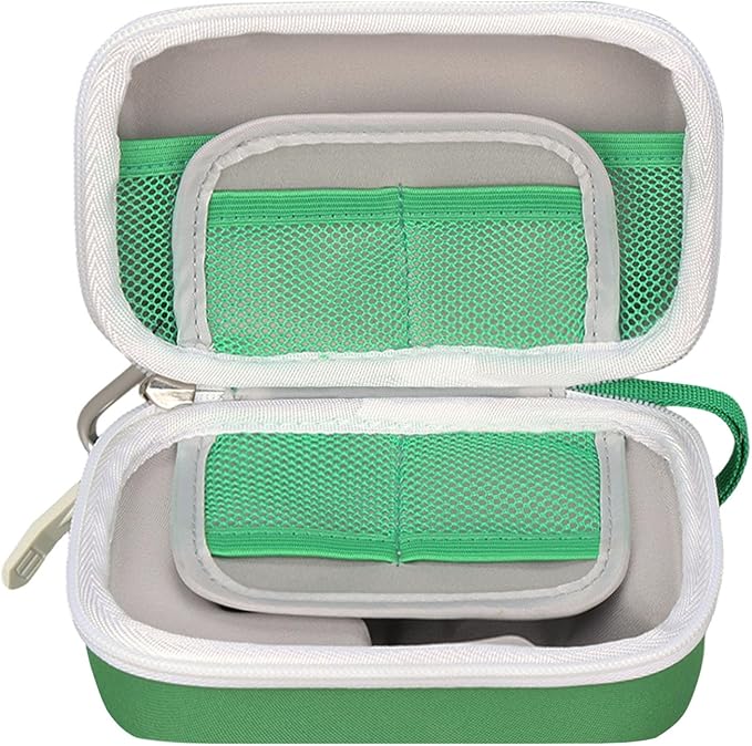 Hard Case Compatible for Moonlite Mini Projector and Story Reels, Storybook Projector Protective Storage Shell, CASE ONLY (Green&White)