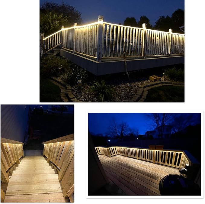 LED Rope Light, 20Ft LED Strip Lights Outdoor Waterproof Decorative Lighting for Indoor/Outdoor Decorations, Deck, Patio, Party and Bedroom Decorations (Wram White)