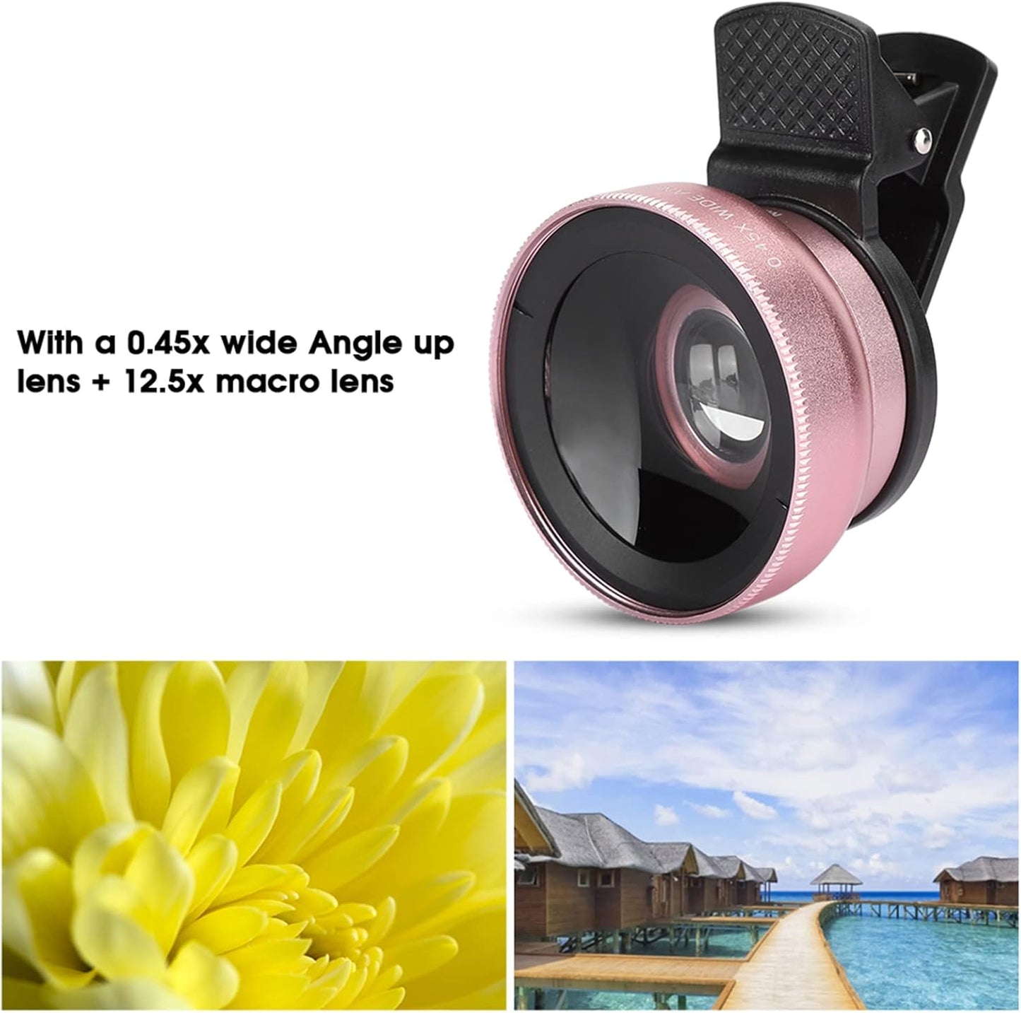 Macro and Wide Angle Lens, 2 in 1 Pro Lens Kit for Beautiful Landscapes