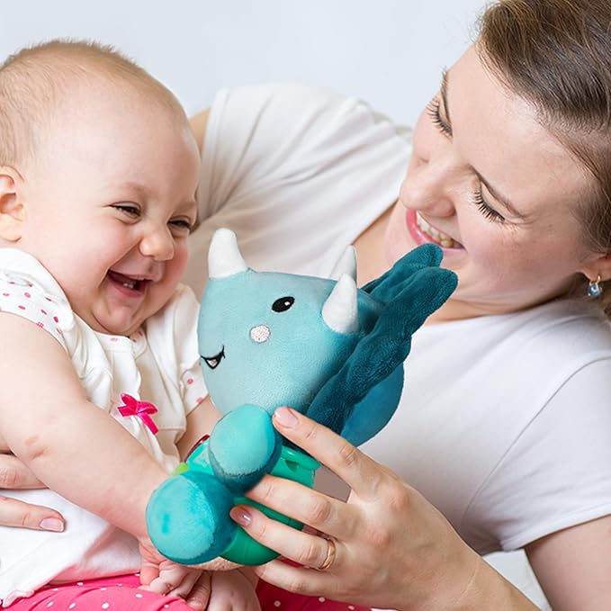 iPlay, iLearn Baby Dinosaur Musical Toys, Newborn Boys Gift, Soft Dino Plush Stuffed Animal, Infant Light Music Time, 1st Birthday Shower Gift Stuffers for 0 1 2 3 6 9 12 18 Month 1-3 Yrs Toddler Girl