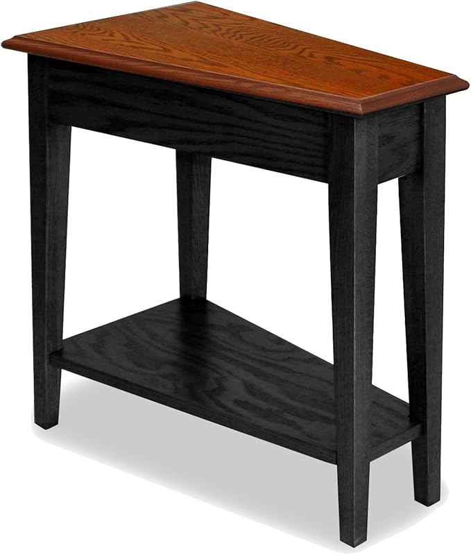 Leick Home 9035-SL Recliner Wedge Table with Shelf, Slate