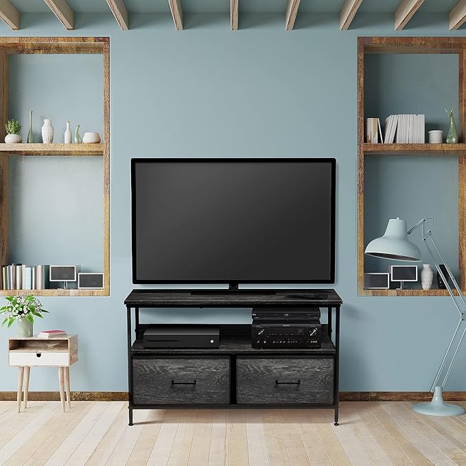 Sorbus TV Stand Dresser with 2 Drawers - Television Riser Chest with Storage - Bedroom, Living Room, Closet, & Dorm Furniture