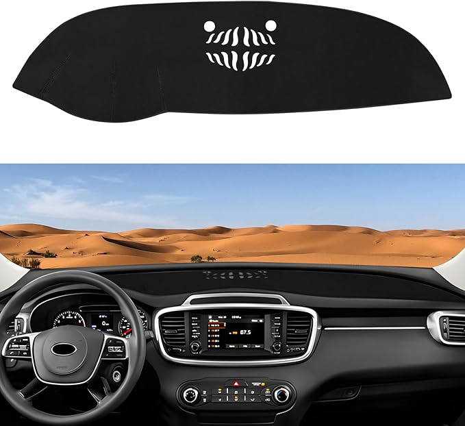 Dashboard Cover Mat Custom Fit for Kia Sorento 2016 2017 2018 2019 2020 Dash Cover Nonslip Dash Mat Protector Sunshade No Glare Black