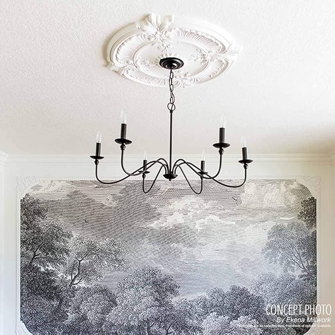 Ekena Millwork Bradford Ceiling Medallion, Clear Yellow