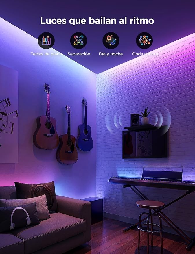 Govee RGBIC Strip Light 2 Pro with Matter, 6.56ft Smart LED Strip Lights Compatible with Alexa and Google Assistant, Color Changing LED Lights for Bedroom, Cabinet, Party, Gaming Desk, Home Decor