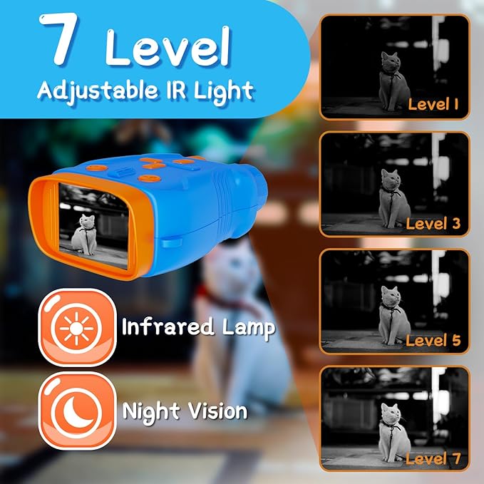 Night Vision Goggles for Kids Gifts with 32GB Card,Birthday Ideas Present 5X Zoom Kids Camera Night Vision Binoculars
