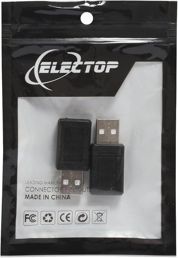 ELECTOP 2 Pack USB 2.0 A Male to USB B Mini 5 Pin Female Adapter Converter
