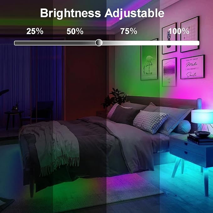 echosari 9.8FT 90Led RGB Strip Lights Battery Powered Remote Control, 8 Modes, Dimmable, Timer, Self-Adhesive, Cuttable, Waterproof, for TV Computer Monitor/Screen Decor