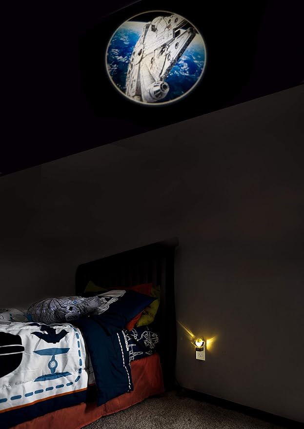Projectables Star Wars LED Night Light Projector, Galaxy Projector, Plug-in, Dusk-to-Dawn,Mood Lighting, for Kids, Adults, Collectors, Game Room, Bedroom, Hallway, Nursery, 43646
