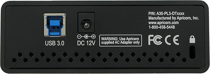 Apricorn 12TB Aegis Padlock DT 256-Bit Encrypted USB 3.0 Hard Drive (ADT-3PL256-12TB)