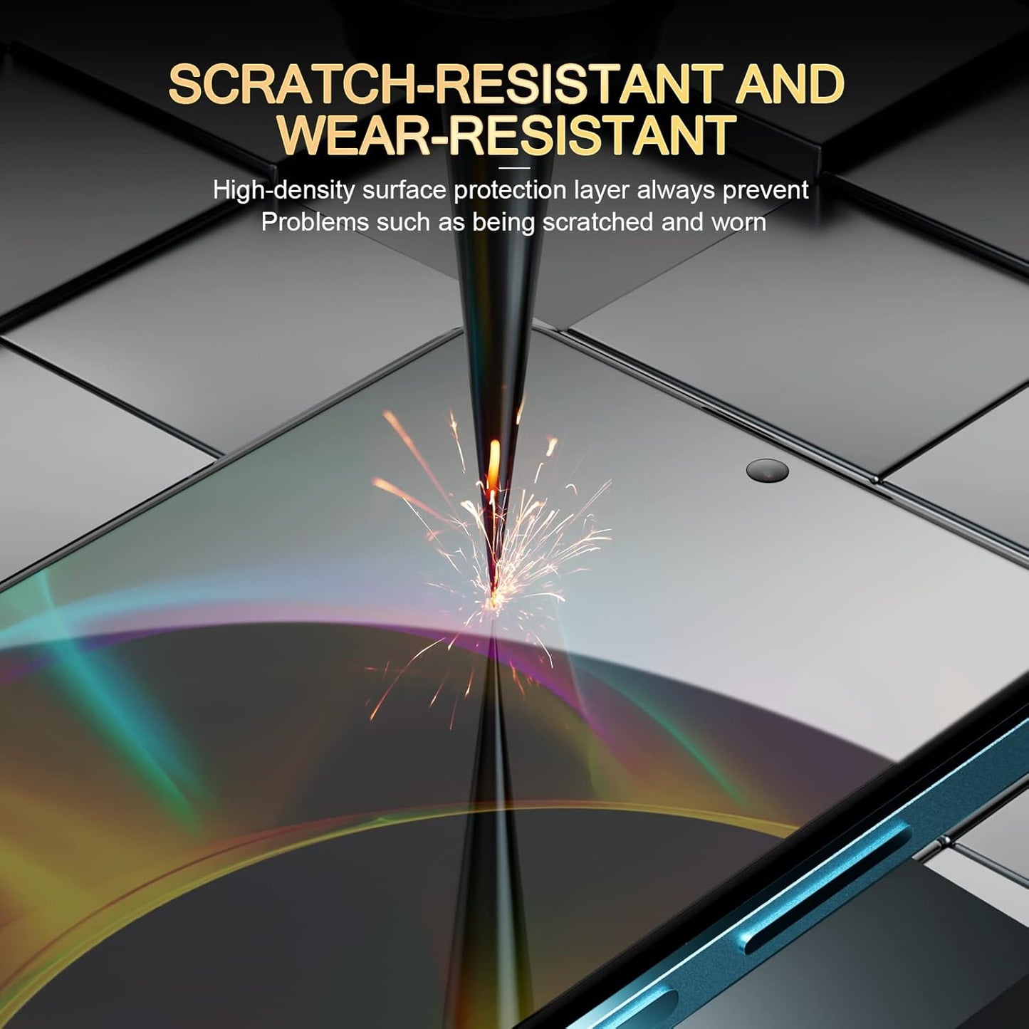 Samsung Galaxy A15 Privacy Screen Protector - 3 Pack, Full Coverage Anti-Spy Tempered Glass, Black.