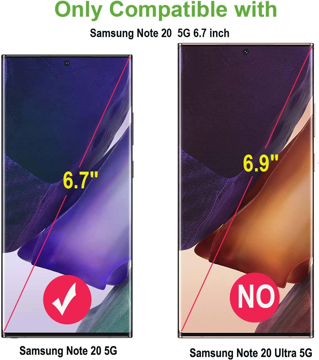 Samsung Galaxy Note 20 Privacy Screen Protector 2 Pack - Anti-Spy TPU Film, HD Ultra-Thin, Bubble-Free, Full Coverage.
