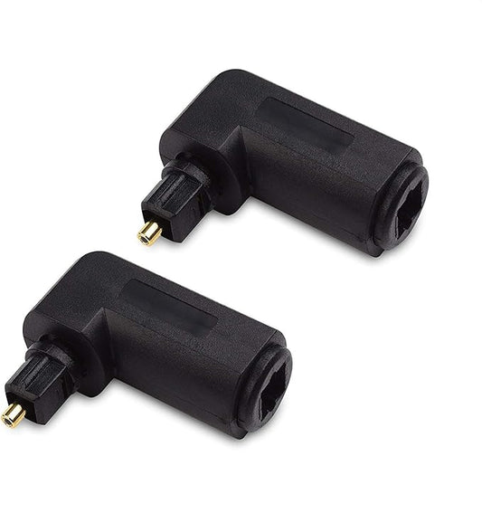 Cable Matters 2-Pack Right Angle Toslink Adapter (Toslink Extension) Male to Female