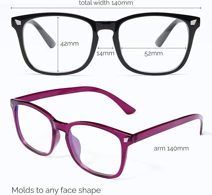 livho High Tech Blue Light Glasses - Advanced Blue Light Blocking Computer Glasses - Screen Fatigue & UV Protection