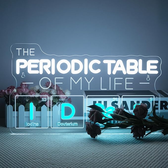 The Periodic Table of My Life Neon Sign, Dimmable Science-Themed Neon Light for Bedroom, Dorm, Geek Gifts