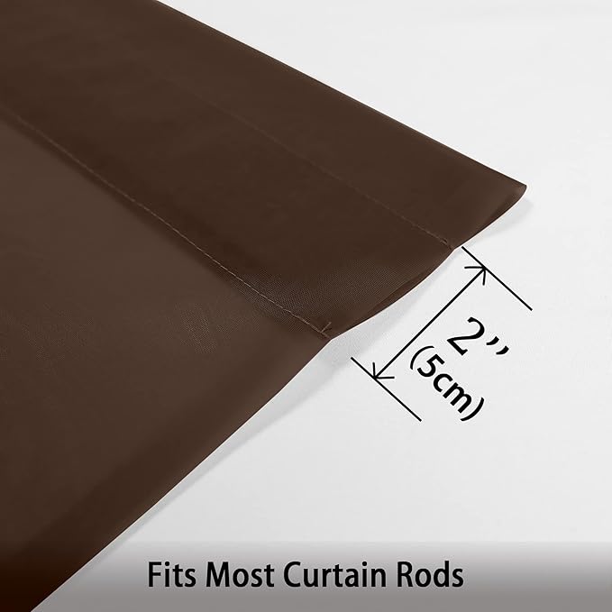 OWENIE Sheer Chocolate Curtains, Sheer Curtains 84 inch Length 2 Panels Set, Rod Pocket Voile Fimly Sheer Drapes for Living Room/Bedroom, 2pcs, Each 42" W x 84" L