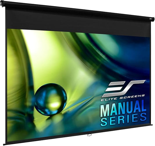 Elite Screens Manual Series, 150-INCH 4:3, Pull Down Manual Projector Screen with AUTO LOCK, Movie Home Theater 8K / 4K Ultra HD 3D Ready, 2-YEAR WARRANTY, M150UWV2