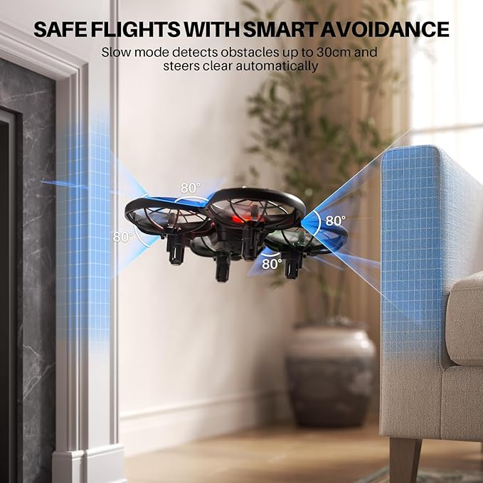 SYMA Drone for Kids 8-12 with Automatic Obstacle Avoidance, 20 Mins Flight Time(2 Batteries), One-Key 360°Flips and Altitude Hold, Safe Flying Toys for Boys and Girls