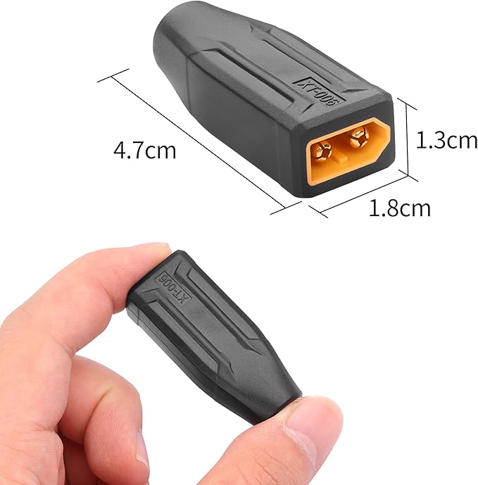 YAODHAOD XT60 to DC 8mm Adapter, XT60 Male to DC 7909 Female Connectors Adapter Connect Solar Panel Lipo Battery for Portable Power Station Solar Generator (2PCS) (XT60 Male to DC7909 Female)