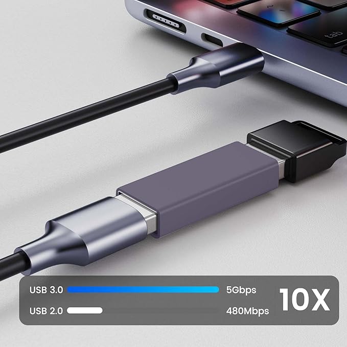 8Pack USB Female to Female Adapter for Connecting Two USB Male Ends Devices,Usba Extension Connector Compatible with MacBook Pro/Air, IPad Pro Google Pixel,Apple Etc.（Purple）