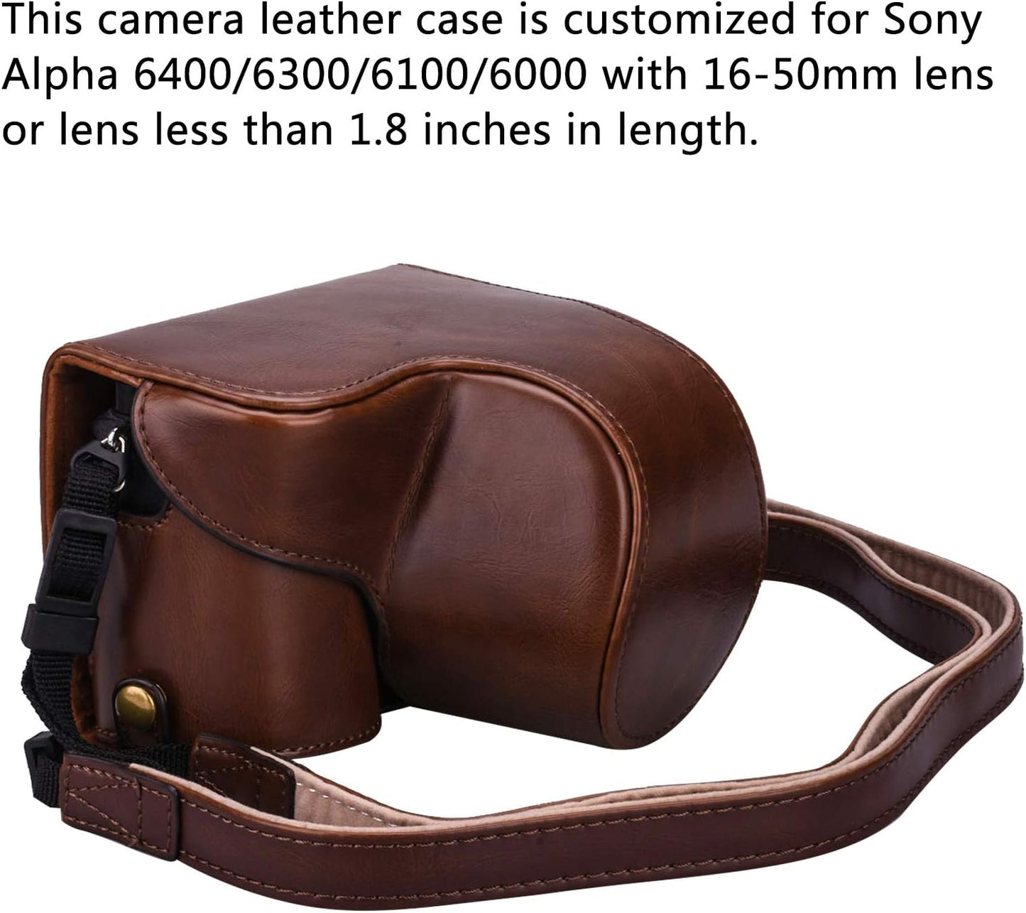 XEVN for Sony A6400 Case, Premium PU Full Body Leather Camera Case Bag for Sony Alpha A6300 A6000 A6100 A6400 with