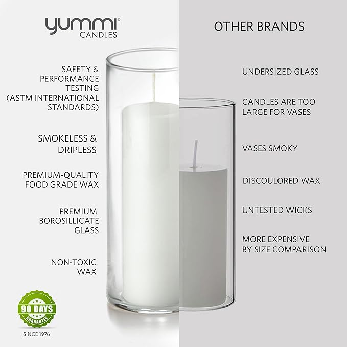 Yummi Set of 36 Slim Pillars and Cylinder Vases - White