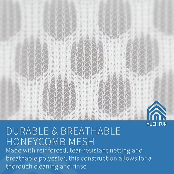 Muchfun 3Pcs Durable Honeycomb Mesh Laundry Bags for Delicates 12 x 16 Inches (3 Medium)