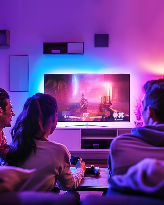 LED Strip Lights, HitLights 4 Pre-Cut 1ft/4ft Small Light Strips Dimmable, RGB 5050 Color Changing LED Tape Light with Remote and UL-Listed Adapter for TV Backlight, Bedroom, Cabinet Shelf Display