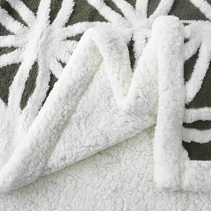 LOMAO Sherpa Fleece Blanket Fuzzy Soft Throw Blanket Dual Sided Blanket for Couch Sofa Bed (Dark Olive, 60''x80'')