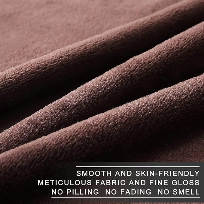 Richave Fleece Blanket King Size 350GSM Lightweight Throw for The Bed Warm Sofa Blanket 90" x 108"(Brown King)