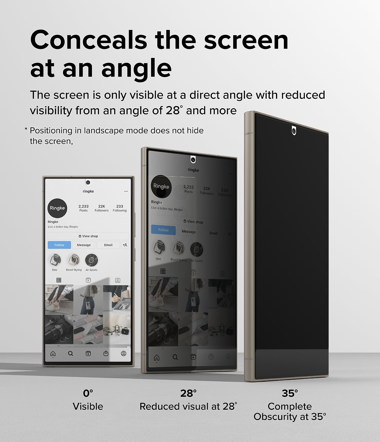 Ringke Privacy Dual Easy Wing [Anti-spy] Screen Protector for Samsung Galaxy S24 Ultra, Self-Healing Anti-Fingerprint