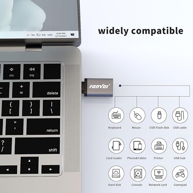 USB C to USB Adapter[4-Park], USB Type C Male to USB 3.0 Female OTG Adapter Compatible with MacBook Pro,Chromebook,Pixelbook,Microsoft,Samsung Galaxy S8 9 10 20 21 S22 Ultra Plus Note (Grey)