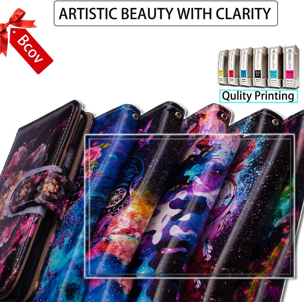 Samsung Galaxy Note 20 Ultra 5G Leather Flip Case, Colorful Dragonfly with Card Slot, Kickstand, Magnetic