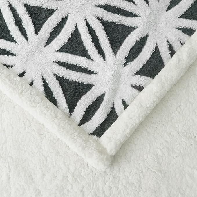 LOMAO Sherpa Fleece Blanket Fuzzy Soft Throw Blanket Dual Sided Blanket for Couch Sofa Bed (Dark Grey, 90''x90'')