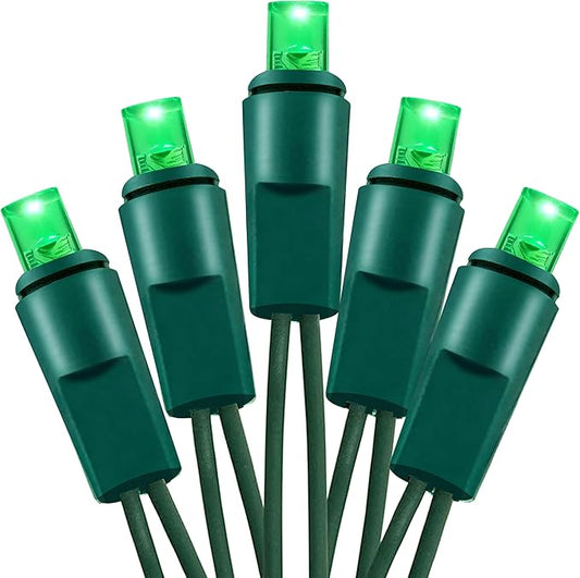 Holiday Essence Mini LED Green St. Patrick’s Lights Set, 60 5mm Wide Angle Christmas String Lights Green Wire, Indoor Outdoor Décor for Home Patio Garden Decorations, UL Certified