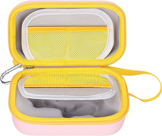 Hard Case Compatible for Moonlite Mini Projector and Story Reels, Storybook Projector Protective Storage Shell, CASE ONLY (Pink+Yellow)