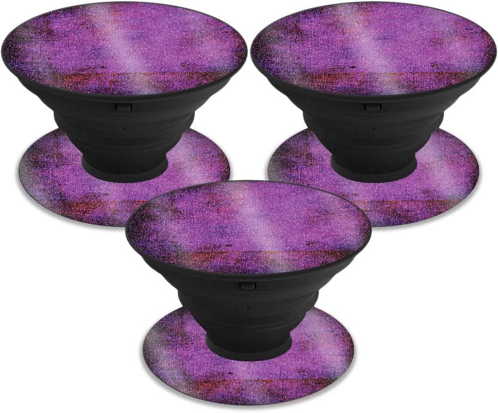 MightySkins Glossy Glitter Skin for PopSocket - Purple Sky, Protective High-Gloss Glitter Finish