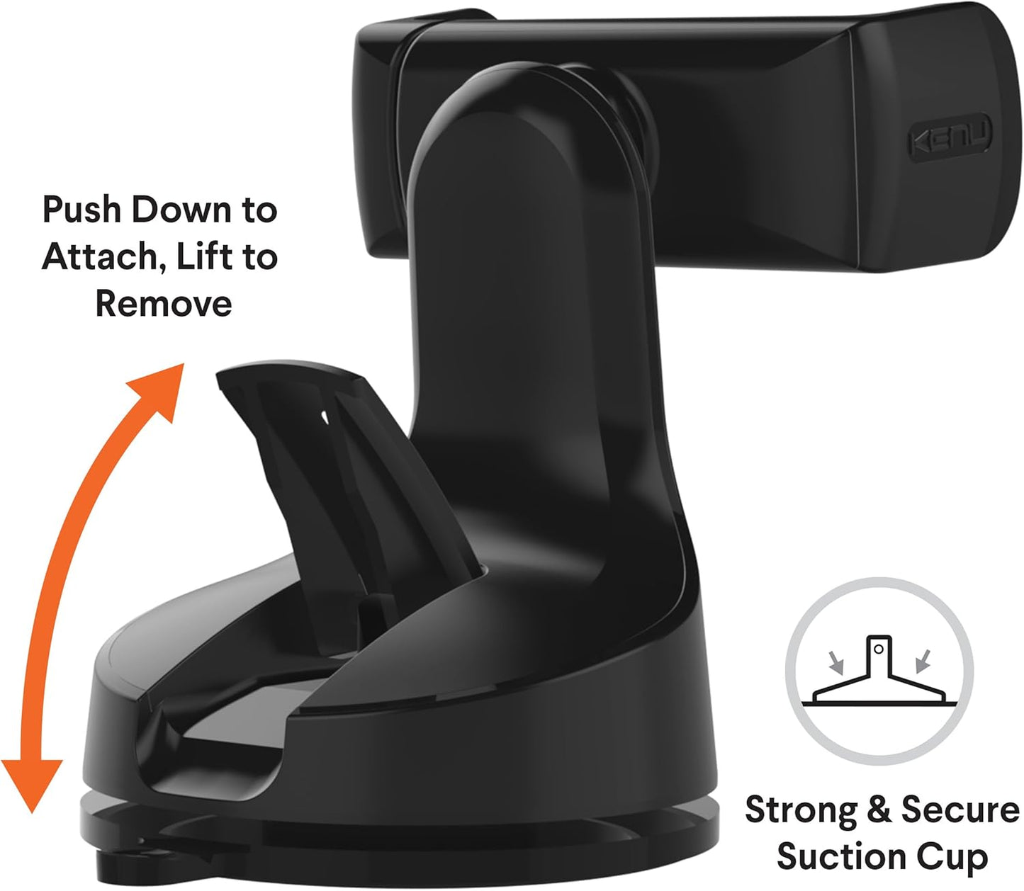 Kenu Airbase Pro Car Phone Mount | for Dashboard and Windshield, Desk Phone Stand, 360 Degree Rotation, Fits Latest