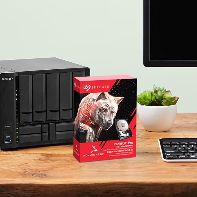 Seagate IronWolf Pro, 20 TB, Enterprise NAS Internal HDD –CMR 3.5 Inch, SATA 6 Gb/s, 7,200 RPM, 256 MB Cache for RAID Network Attached Storage (ST20000NT001)