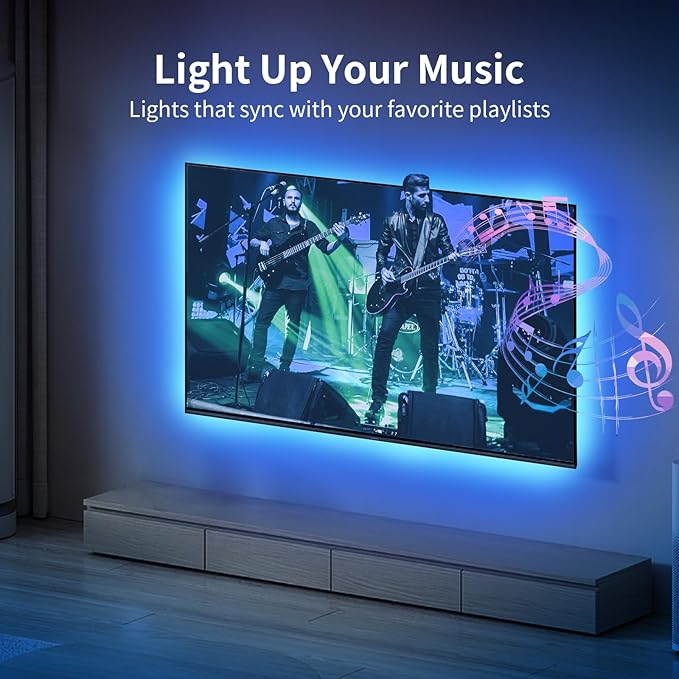 KSIPZE LED Lights for TV, 10ft TV led Backlight for 32-45 Inch TVs RGB TV Backlight Behind Music Sync Bluetooth APP & Button Control TV LED Strip Lights USB Powered for Bedroom/Gaming