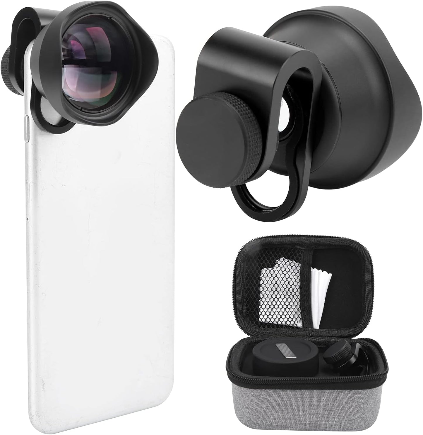 Phone Camera Lens, 65mm Telephoto Portrait Lens Kit for Phones/iOS Pad Smartphones, Professional Attachment