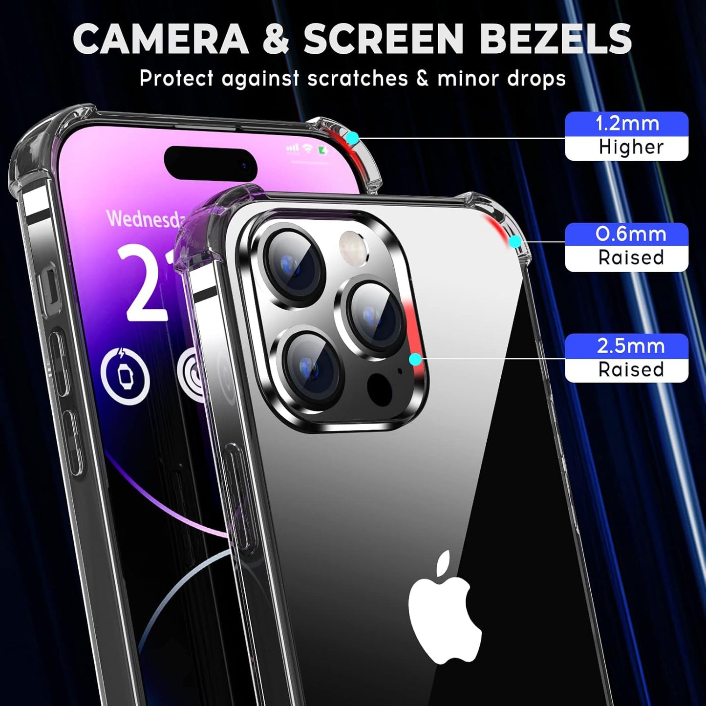 ORIbox Black Shockproof Case for iPhone 12/12 Pro - 4 Corner Protection