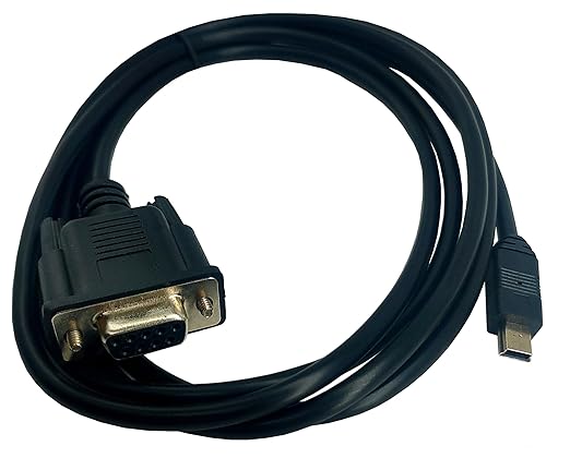 USB to RS232 Serial Adapter, Mini USB 5 Pin Male to DB9 9 Pin Female Serial Converter Cable 1.8M/6Feet