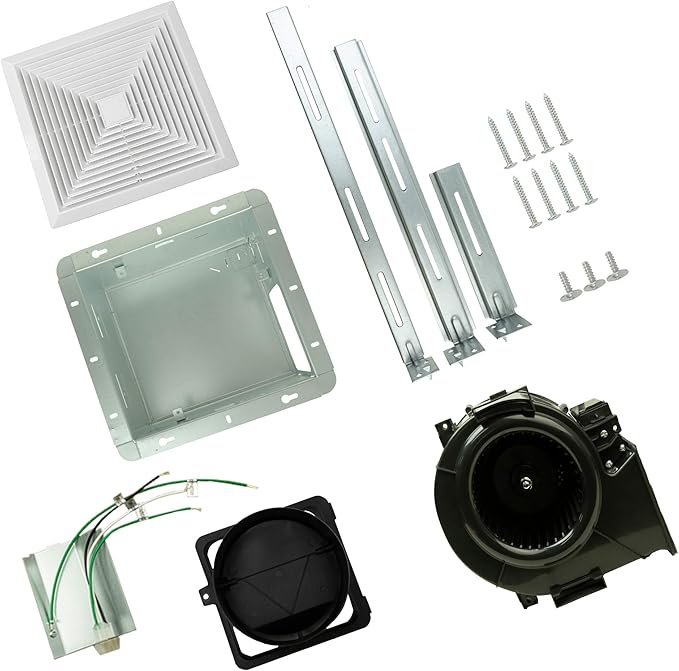 BV Bathroom Exhaust Fan 110CFM - Bathroom Fan 1.2 Sones, 4" Duct Collar, Rooms Up to 110 Sq. Ft.| Energy-Saving Ventilation Fan - No Attic Access & Ultra-Quiet | Energy Star, HVI 2100 & UL Certified