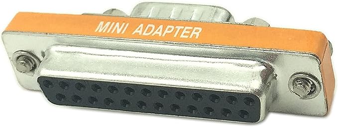 CERRXIAN LEMENG DB9 Male to DB25 Female Mini Serial Port Cable Adapter Gender Changer