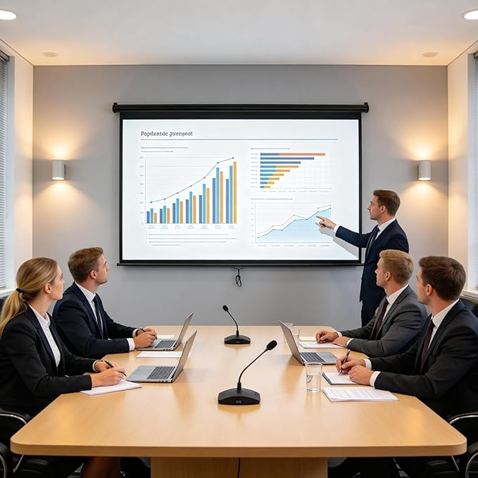 100 Inch Projection Screen Outdoor Indoor 16:10 HD Foldable Manual Pull Down Projector Screen for Movie Home Backyard Theater Cinema Office Video Game, Black