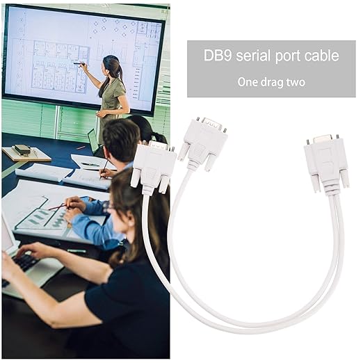 ECSiNG 2Pcs DB9 Serial Splitter Cable Replacement DB9 9 Pin 1 Female Ale to 2 Male Rs232 Serial Splitter Adapter Accessories for Connecting Computers Digital Machine Tools